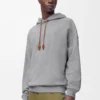 Relaxed fit hoodie in cotton Grey Melange Relaxed fit hoodie in cotton Grey Melange