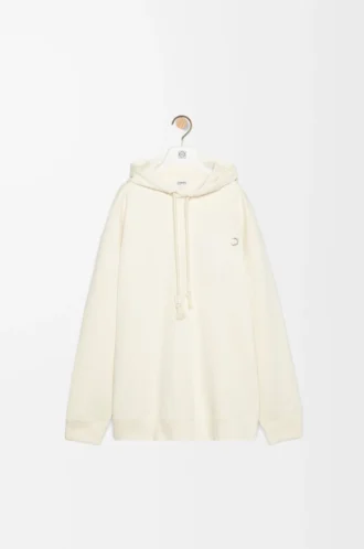Relaxed fit hoodie in cotton White Ash