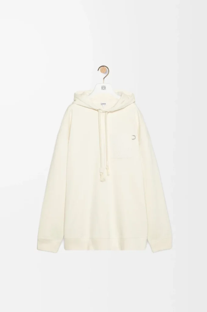 Relaxed fit hoodie in cotton White Ash Relaxed fit hoodie in cotton White Ash