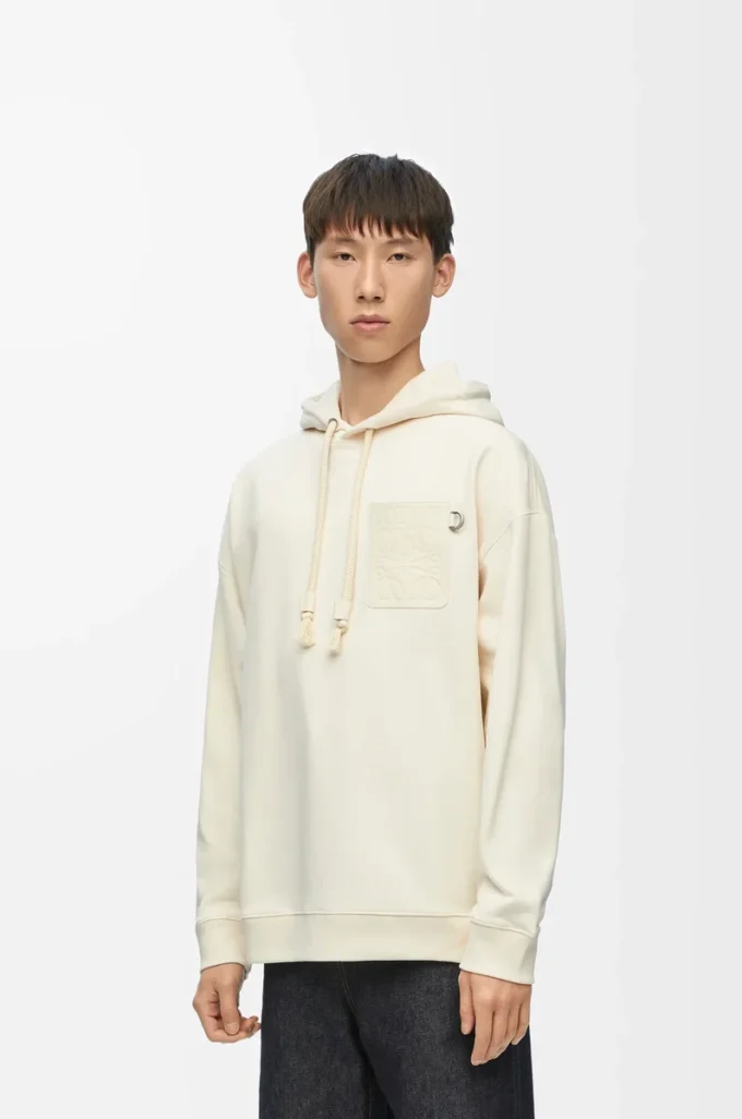Relaxed fit hoodie in cotton White Ash Relaxed fit hoodie in cotton White Ash