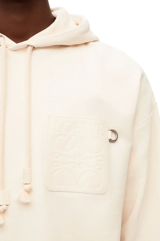 Relaxed fit hoodie in cotton White Ash Relaxed fit hoodie in cotton White Ash