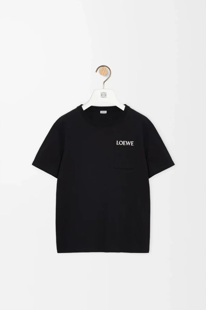 Relaxed fit T-shirt in cotton Black Relaxed fit T-shirt in cotton Black