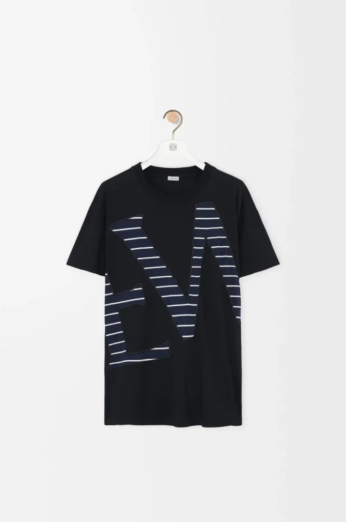 Relaxed fit T-shirt in cotton Black Relaxed fit T-shirt in cotton Black