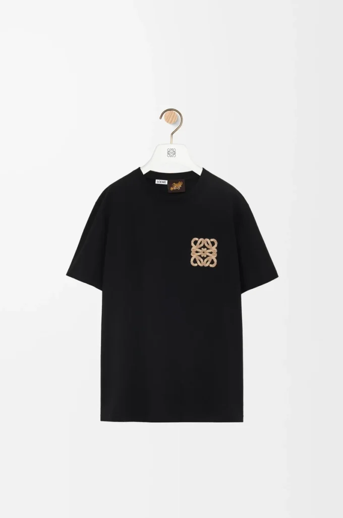 Relaxed fit T-shirt in cotton Black Relaxed fit T-shirt in cotton Black