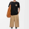 Relaxed fit T-shirt in cotton Black Relaxed fit T-shirt in cotton Black
