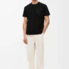 Relaxed fit T-shirt in cotton Black Relaxed fit T-shirt in cotton Black