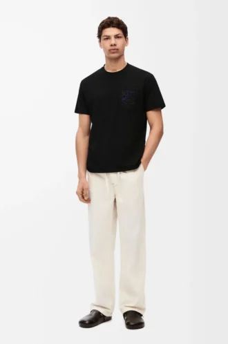 Relaxed fit T-shirt in cotton Black