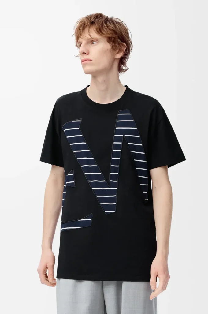 Relaxed fit T-shirt in cotton Black Relaxed fit T-shirt in cotton Black