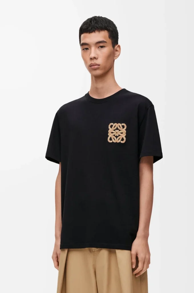 Relaxed fit T-shirt in cotton Black Relaxed fit T-shirt in cotton Black