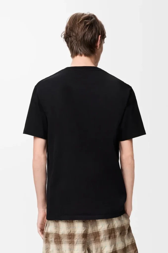 Relaxed fit T-shirt in cotton Black Relaxed fit T-shirt in cotton Black