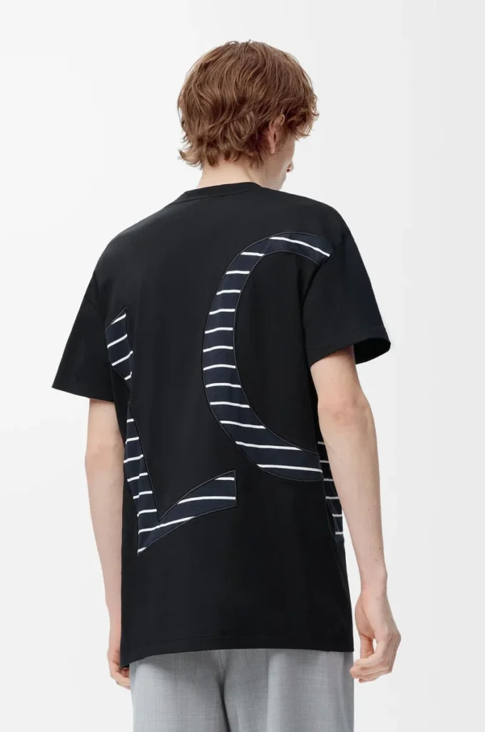 Relaxed fit T-shirt in cotton Black Relaxed fit T-shirt in cotton Black