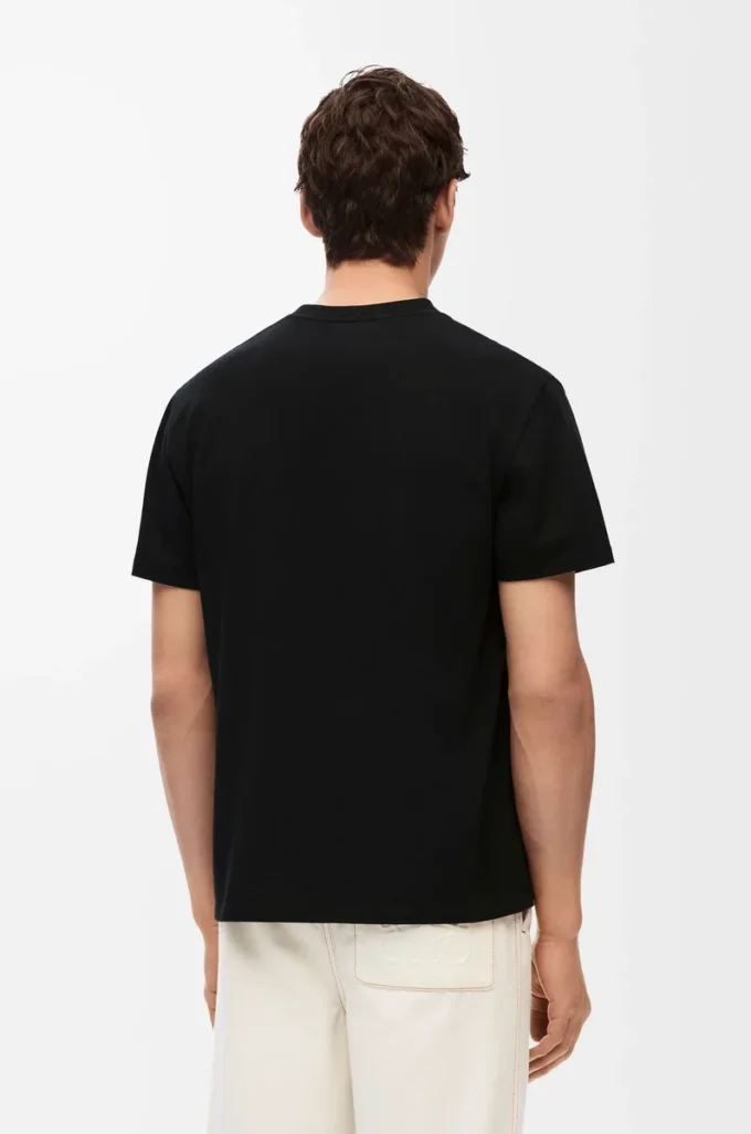Relaxed fit T-shirt in cotton Black Relaxed fit T-shirt in cotton Black