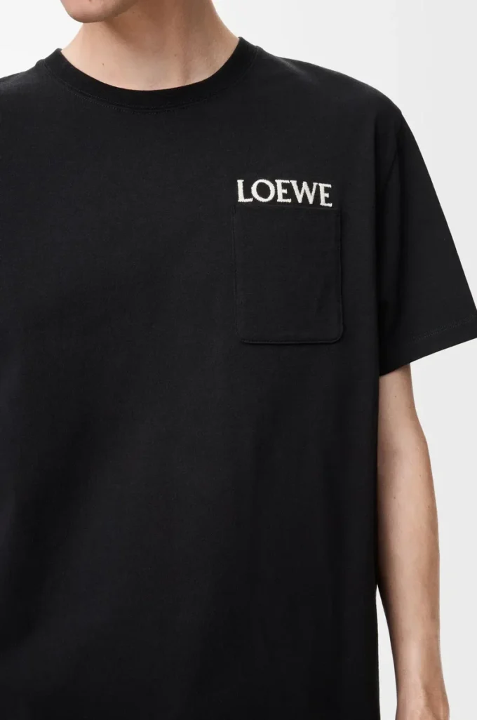Relaxed fit T-shirt in cotton Black Relaxed fit T-shirt in cotton Black