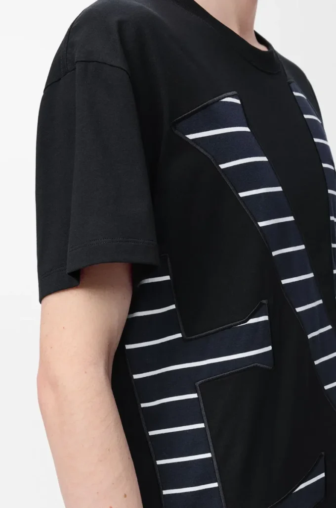Relaxed fit T-shirt in cotton Black Relaxed fit T-shirt in cotton Black