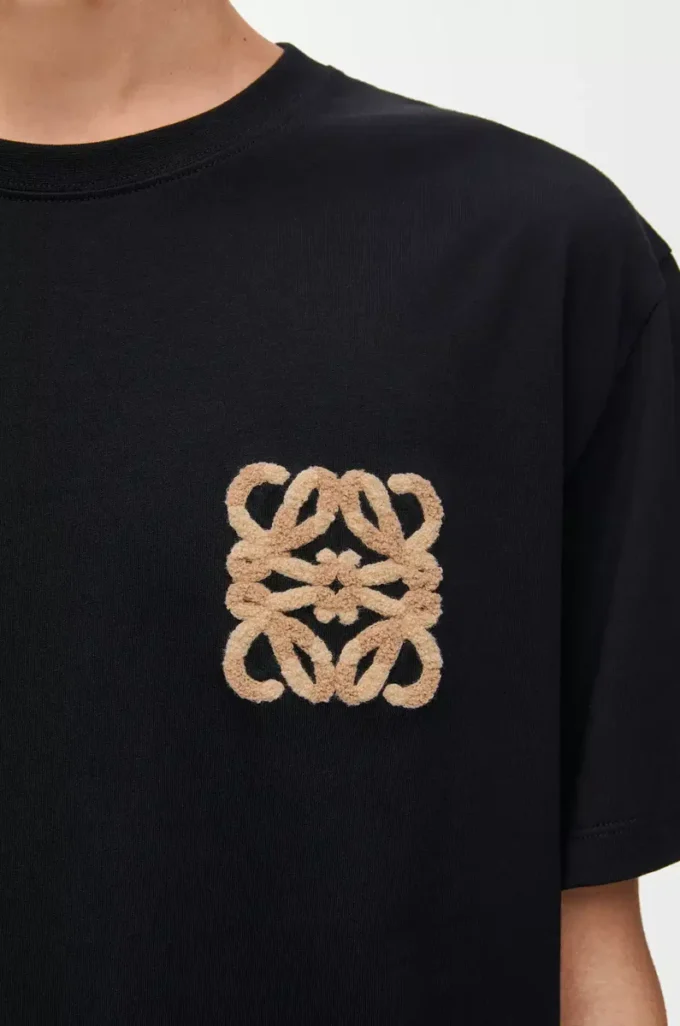 Relaxed fit T-shirt in cotton Black Relaxed fit T-shirt in cotton Black