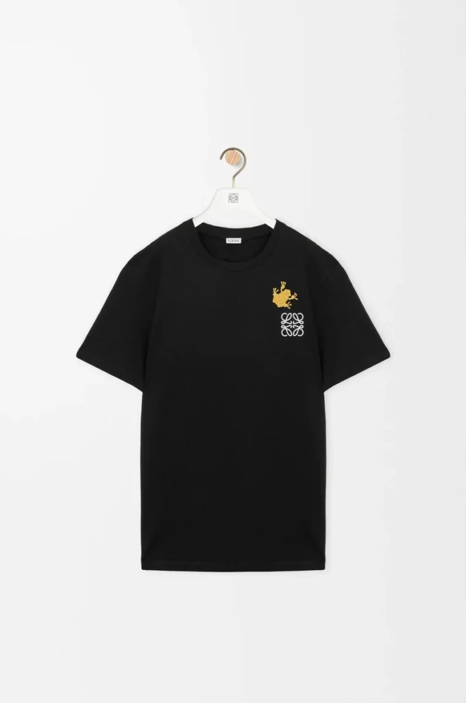 Relaxed fit T-shirt in cotton Black/Multicolor Relaxed fit T-shirt in cotton Black/Multicolor