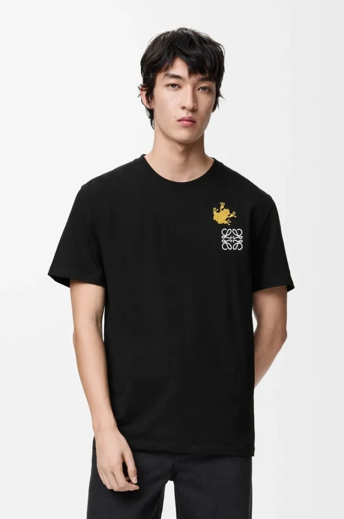Relaxed fit T-shirt in cotton Black/Multicolor Relaxed fit T-shirt in cotton Black/Multicolor