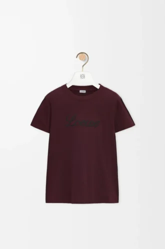 Relaxed fit t-shirt in cotton Burgundy
