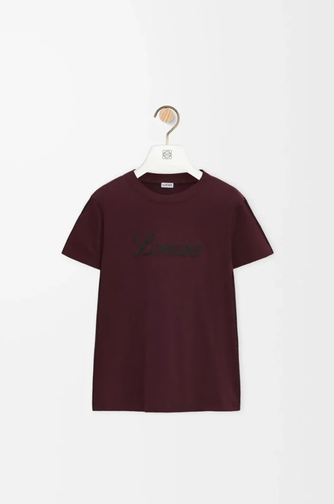 Relaxed fit t-shirt in cotton Burgundy Relaxed fit t-shirt in cotton Burgundy
