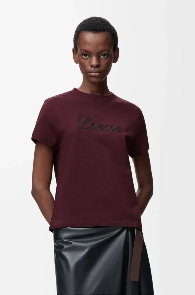 Relaxed fit t-shirt in cotton Burgundy Relaxed fit t-shirt in cotton Burgundy
