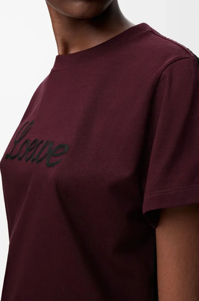 Relaxed fit t-shirt in cotton Burgundy Relaxed fit t-shirt in cotton Burgundy