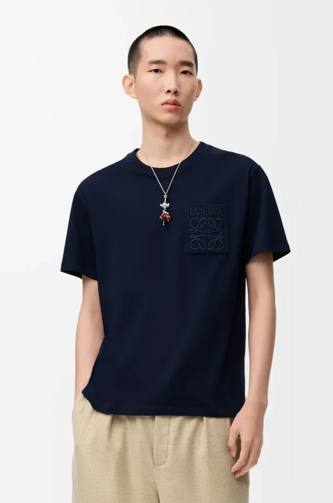 Relaxed fit T-shirt in cotton Dark Navy Relaxed fit T-shirt in cotton Dark Navy