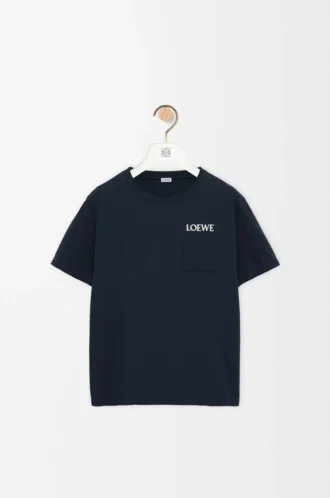 Relaxed fit T-shirt in cotton Dark Navy Blue