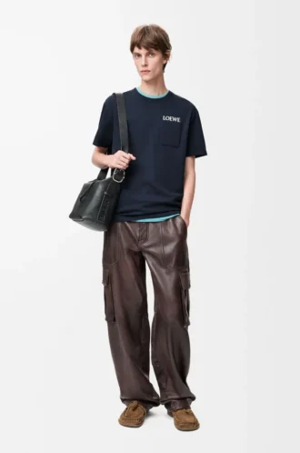 Relaxed fit T-shirt in cotton Dark Navy Blue