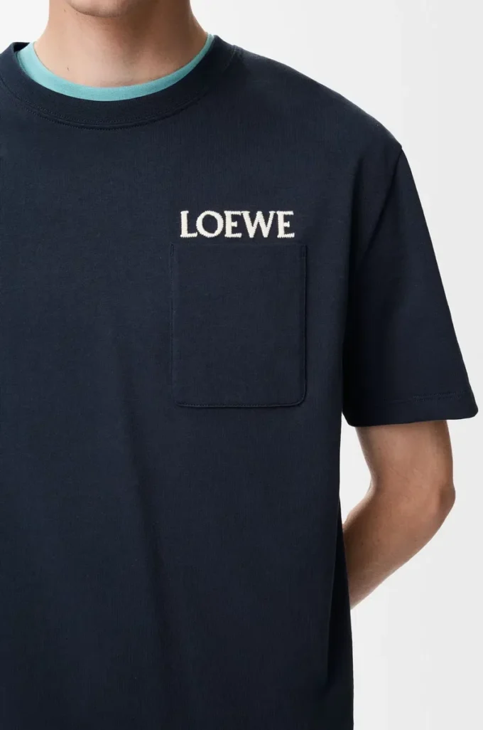 Relaxed fit T-shirt in cotton Dark Navy Blue Relaxed fit T-shirt in cotton Dark Navy Blue