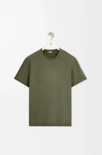 Relaxed fit T-shirt in cotton Khaki Green