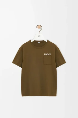 Relaxed fit T-shirt in cotton Khaki Green