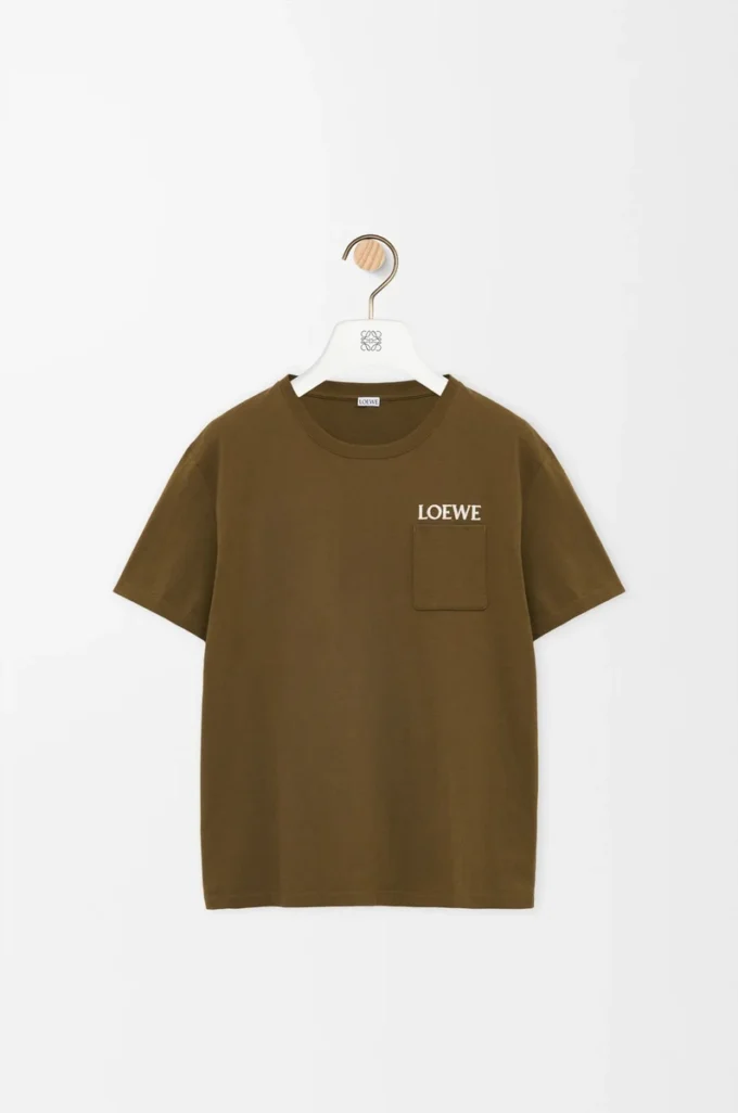 Relaxed fit T-shirt in cotton Khaki Green Relaxed fit T-shirt in cotton Khaki Green