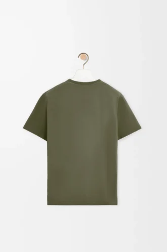 Relaxed fit T-shirt in cotton Khaki Green