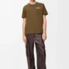 Relaxed fit T-shirt in cotton Khaki Green Relaxed fit T-shirt in cotton Khaki Green