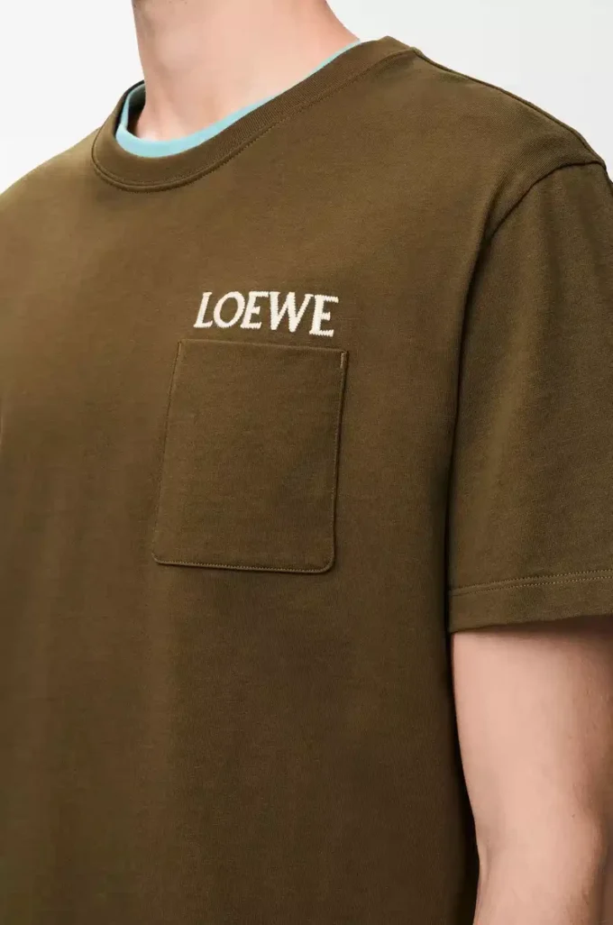 Relaxed fit T-shirt in cotton Khaki Green Relaxed fit T-shirt in cotton Khaki Green