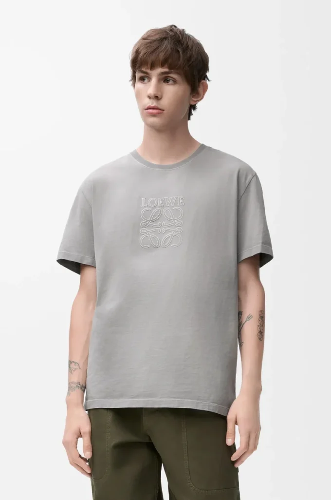 Relaxed fit T-shirt in cotton Light Grey Relaxed fit T-shirt in cotton Light Grey