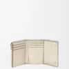 Repeat small vertical wallet in embossed silk calfskin Light Oat Repeat small vertical wallet in embossed silk calfskin Light Oat