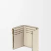 Repeat small vertical wallet in embossed silk calfskin Light Oat Repeat small vertical wallet in embossed silk calfskin Light Oat