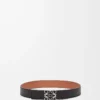 Reversible Anagram belt in smooth calfskin Black/Tan/Palladium Reversible Anagram belt in smooth calfskin Black/Tan/Palladium
