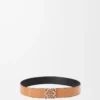 Reversible Anagram belt in smooth calfskin Black/Tan/Palladium Reversible Anagram belt in smooth calfskin Black/Tan/Palladium
