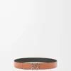 Reversible Anagram belt in smooth calfskin Black/Tan/Palladium Reversible Anagram belt in smooth calfskin Black/Tan/Palladium