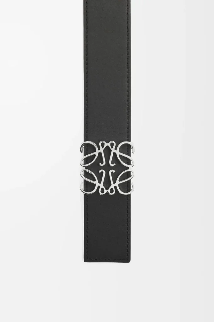 Reversible Anagram belt in smooth calfskin Black/Tan/Palladium Reversible Anagram belt in smooth calfskin Black/Tan/Palladium