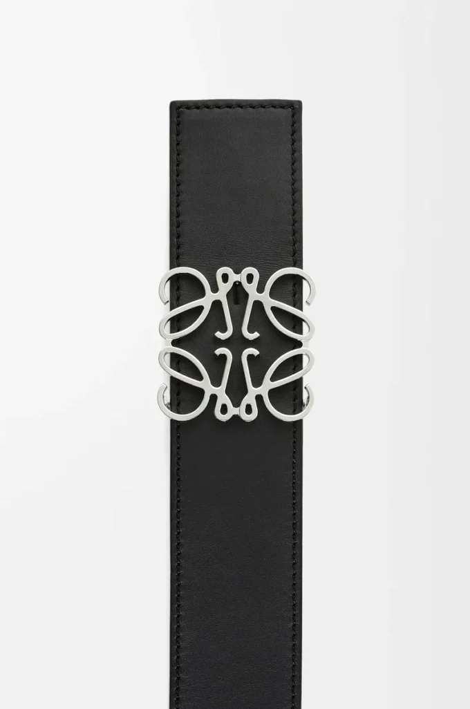 Reversible Anagram belt in smooth calfskin Black/Tan/Palladium Reversible Anagram belt in smooth calfskin Black/Tan/Palladium