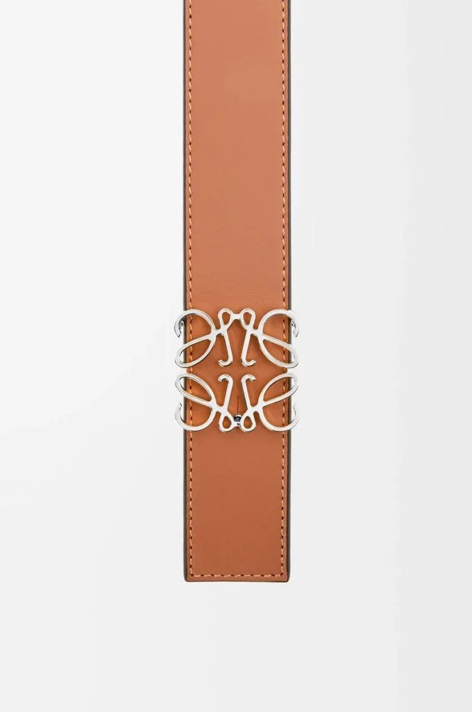 Reversible Anagram belt in smooth calfskin Black/Tan/Palladium Reversible Anagram belt in smooth calfskin Black/Tan/Palladium