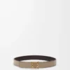 Reversible Anagram belt in smooth calfskin Dark Chestnut/Clay Reversible Anagram belt in smooth calfskin Dark Chestnut/Clay