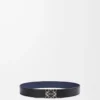 Reversible Anagram belt in smooth calfskin Ocean/Black/Palladium Reversible Anagram belt in smooth calfskin Ocean/Black/Palladium