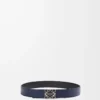 Reversible Anagram belt in smooth calfskin Ocean/Black/Palladium Reversible Anagram belt in smooth calfskin Ocean/Black/Palladium