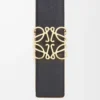 Reversible Anagram belt in smooth calfskin Tan/Black/Gold Reversible Anagram belt in smooth calfskin Tan/Black/Gold