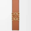 Reversible Anagram belt in smooth calfskin Tan/Black/Gold Reversible Anagram belt in smooth calfskin Tan/Black/Gold