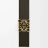 Reversible Anagram belt in smooth calfskin Tan/Black/Gold Reversible Anagram belt in smooth calfskin Tan/Black/Gold